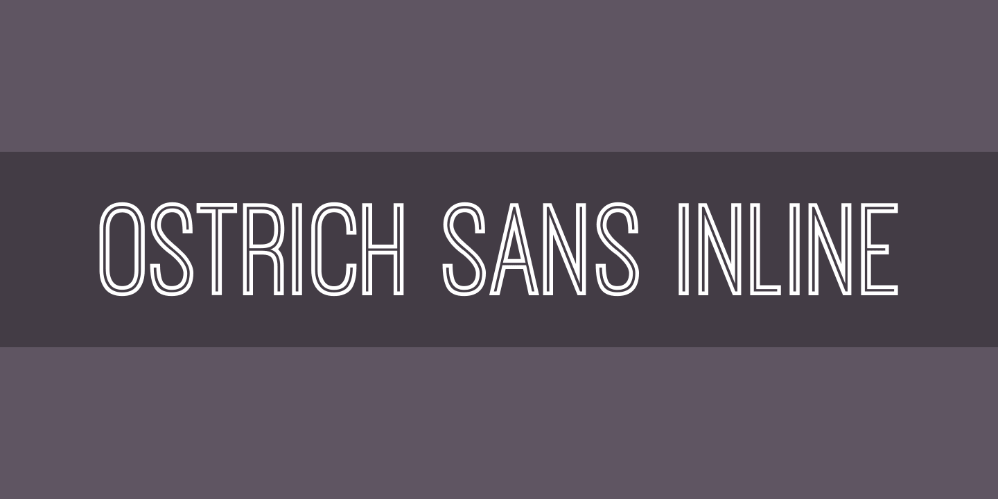 Przykład czcionki Ostrich Sans Inline